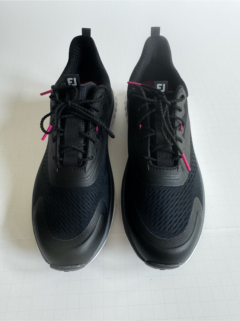FootJoy Black Athletic Golf Shoes with Pink Accents